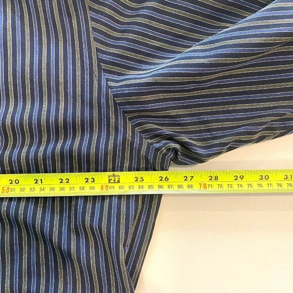 Geoffrey Beene Shirt Mens XL 17-17-1/2 Striped Button Down Long Sleeve - Picture 6 of 9